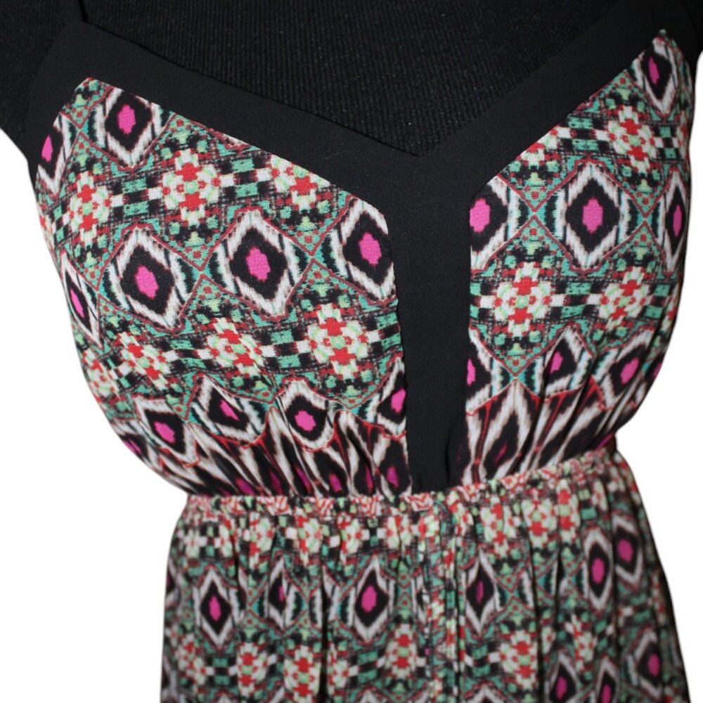 SALE! Doe & Rae Maxi Dress COLORFUL GEOMETRIC PRINT S EUC - Picture 6 of 15